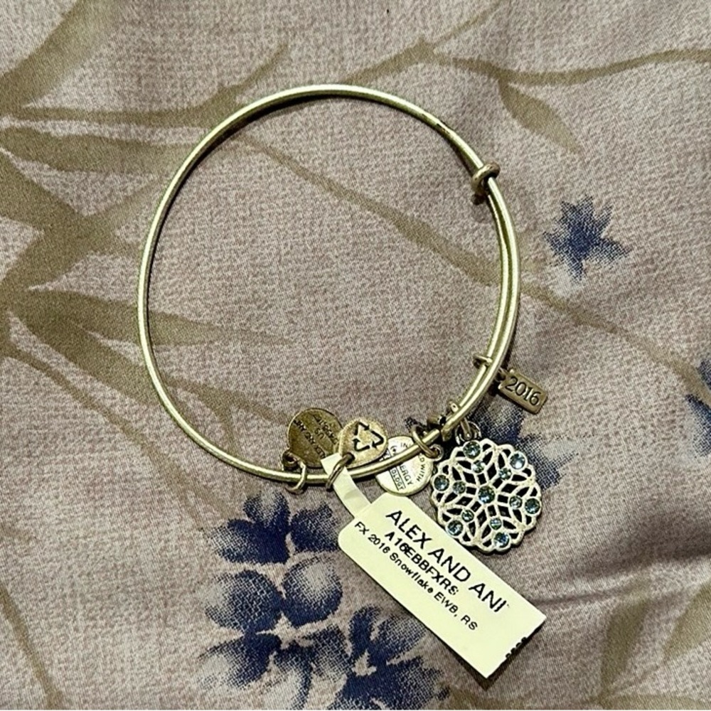 2016 snowflake Alex and Ani adjustable bracelet. Never worn